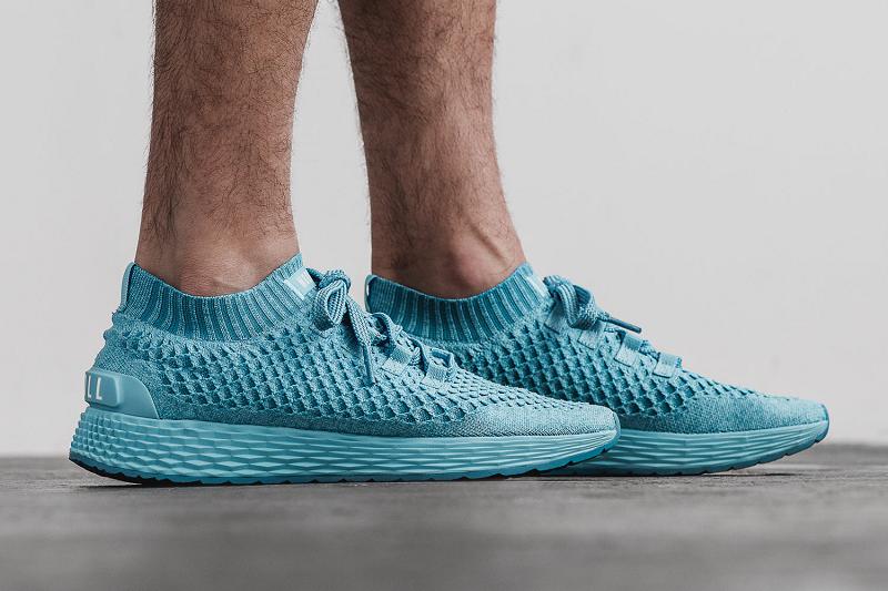 Men's Nobull Bright Knit Running Shoes Blue | SG K1982O